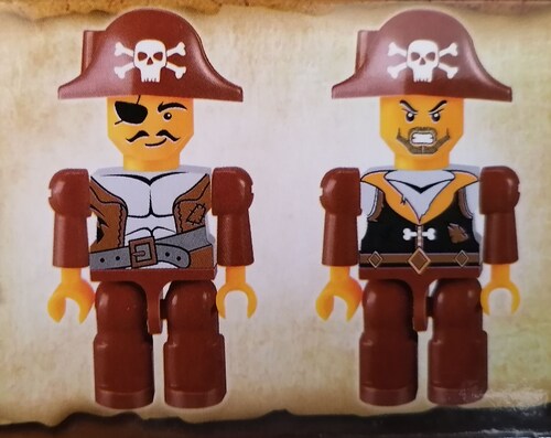 Combo Bloques de Construcción: Set de Barco PIRATA 204 Pzas Y Set de 4 PERSONAJES 