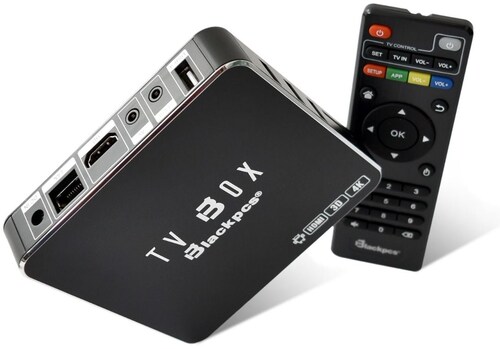 TV BOX BLACKPCS 4K 3D WIFI RED CONTROL NEGRO (EO104K-BL)