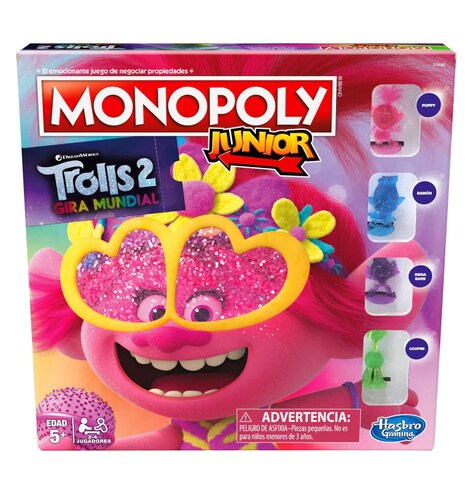 Monopoly Junior Dreamworks Trolls 2 World Tour Edition Hasbro