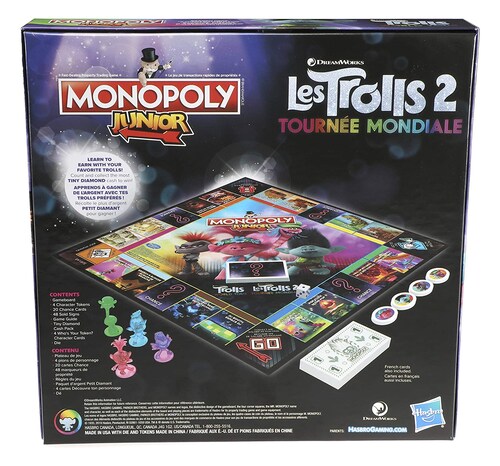 Monopoly Junior Dreamworks Trolls 2 World Tour Edition Hasbro