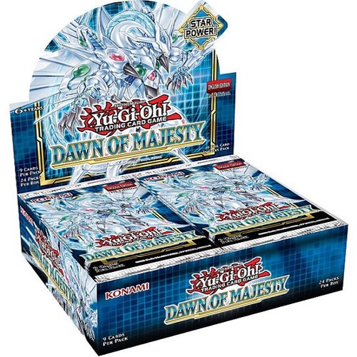 Yugioh Dawn of Majesty 1st Edition Sobre con 9 tarjetas - Konami