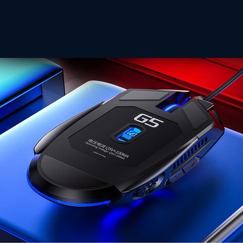 Mouse G5 E-sports Gamer Iluminación Led Juegos Rgb 6 Botones