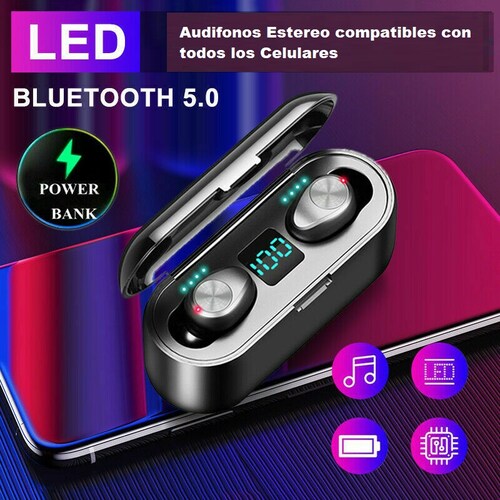 Audífonos Bluetooth Tws F9 Compatibles Compatibles Cualquier Celular Android, IOS