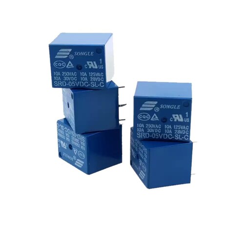 Relevador reley de 5v 10a Songle 5 Pines 10pzas Mv electronica