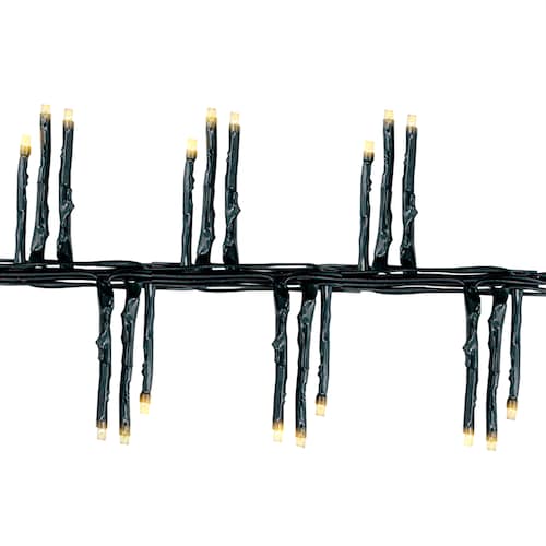 Serie Decorativa Destellos Luz Led Cálida Ámbar Foco Tipo V3 Cable 9 m