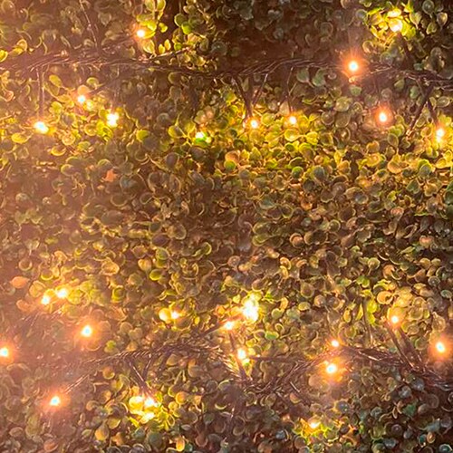 Serie Decorativa Destellos Luz Led Cálida Ámbar Foco Tipo V3 Cable 9 m