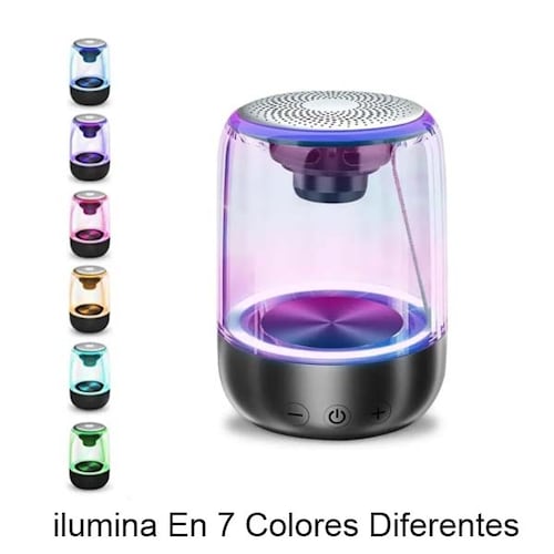Bocina Bluetooth Portátil  Led  Recargable