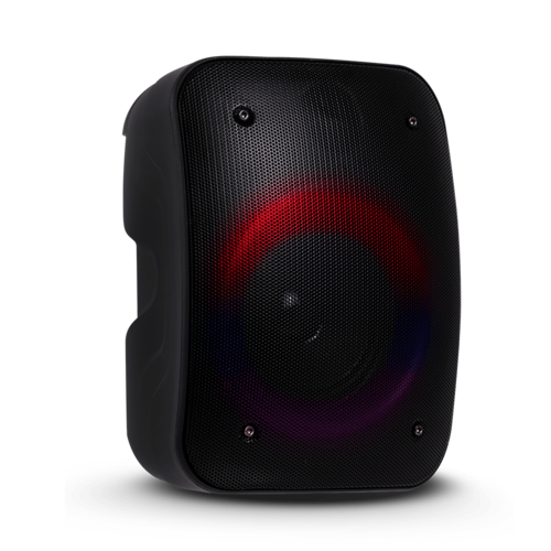 Bocina Inalámbrica Portátil Con Luz LED Loop Stf Negra 4 Pulgadas