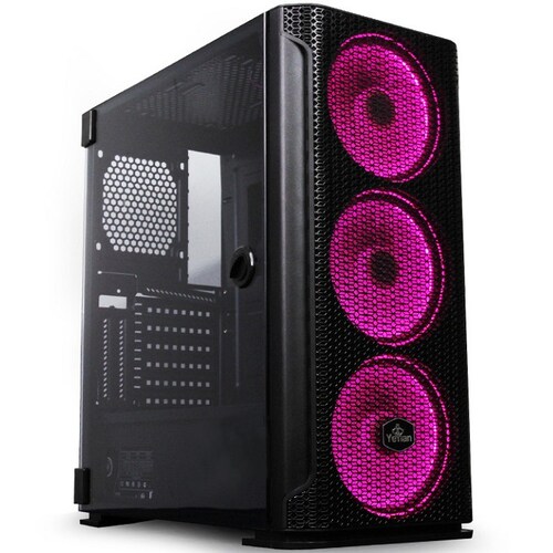 Gabinete YeYian HOLLOW 2500 3 Ventiladores LED RGB Vidrio Templado YGH-49703