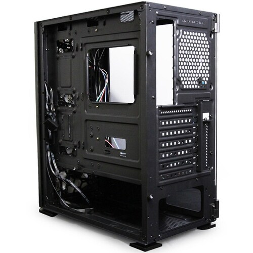 Gabinete YeYian HOLLOW 2500 3 Ventiladores LED RGB Vidrio Templado YGH-49703