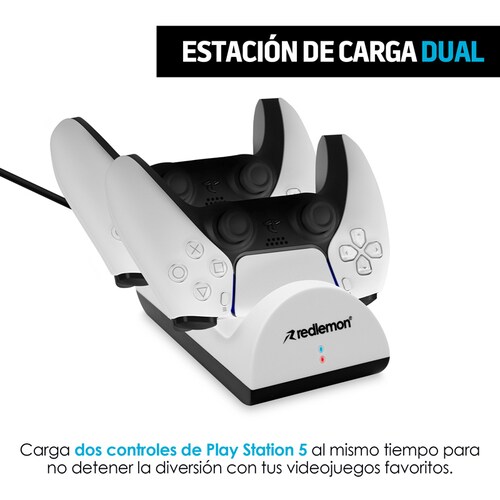 Cargador para Controles de PS5 Dual con Indicador LED Redlemon
