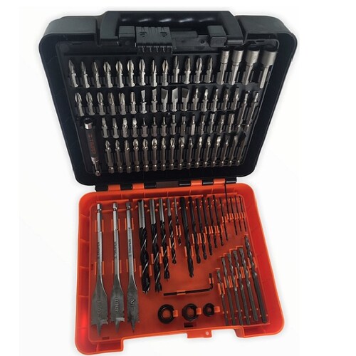 Juego Brocas Puntas Dados Set Rotomartillo Taladro para Madera -Metal y Concreto Truper con Estuche .
