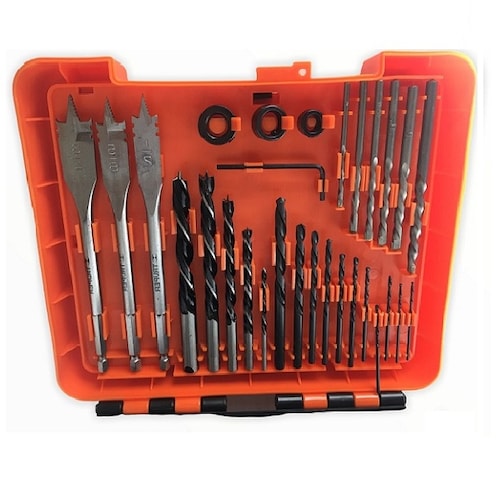 Juego Brocas Puntas Dados Set Rotomartillo Taladro para Madera -Metal y Concreto Truper con Estuche .