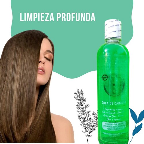 SHAMPOO COLA DE CABALLO DETIENE LA CAÍDA, AYUDA AL CRECIMIENTO, NUTRE, FORTALECE RESULTADOS GARANTIZADOS 500ML