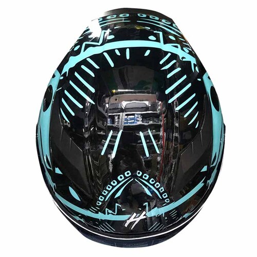 CASCO MOTO CERRADO CON LUZ LED JAGUAR HALF