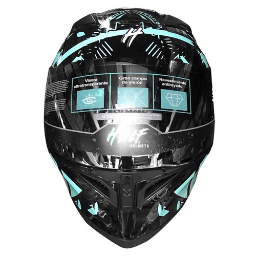 CASCO MOTO CERRADO CON LUZ LED JAGUAR HALF
