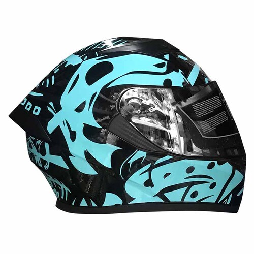 CASCO MOTO CERRADO CON LUZ LED JAGUAR HALF