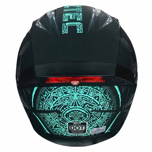CASCO MOTO CERRADO CON LUZ LED  AZTEC HALF