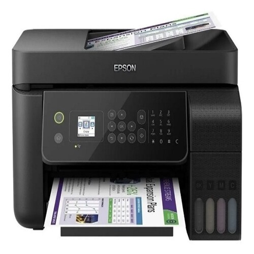Impresora a color multifunción Epson EcoTank L5190 con wifi negra 110V