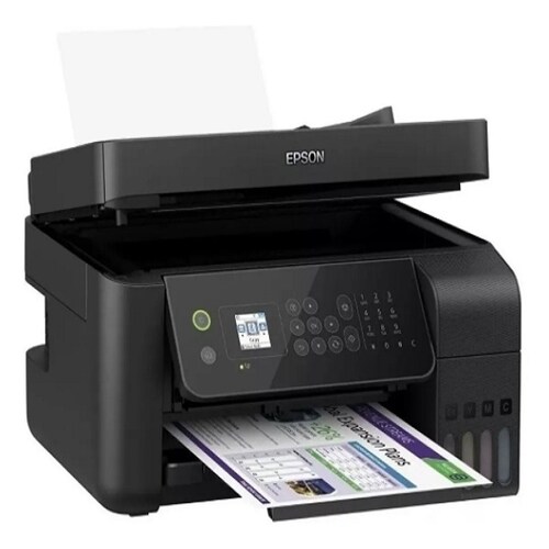 Impresora a color multifunción Epson EcoTank L5190 con wifi negra 110V