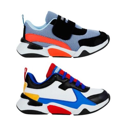 Kit de 2 pares de tenis marca Urban Shoes para niño, azul y blanco 640 992433