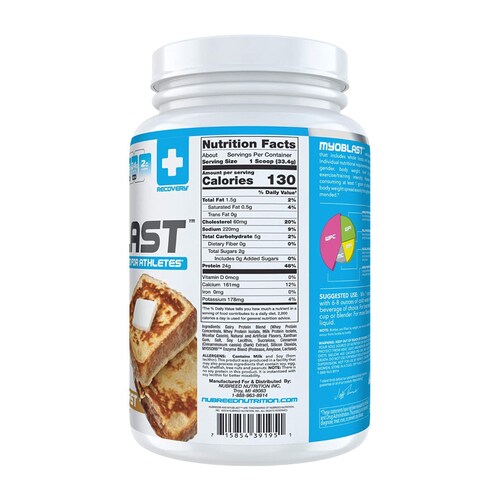 Proteina Nubreed Myoblast 5 lbs. 65 Serv. - Vainilla