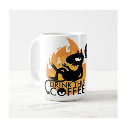 Luci, Desencanto. Taza de ceramica 15oz. Diseño Luci, Disenchantment Just do it!