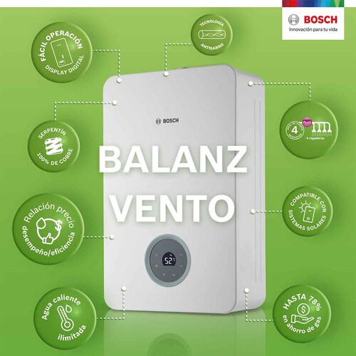Calentador Paso 4 Servicios Plus Balanz Vento 24 Gas Natural Bosch