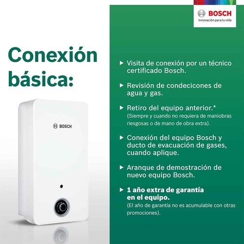 Calentador De Paso Para 1 Servicio Balanz 7 Gas Lp Bosch