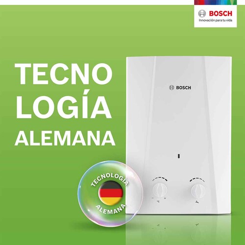 Calentador De Agua Instantaneo 1 Servicio Eco 6 Gas Bosch Natural Multicolor