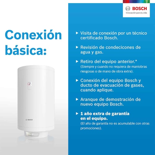 Calentador De Agua Eléctrico Bosch Tronic 4000t 50 Litros