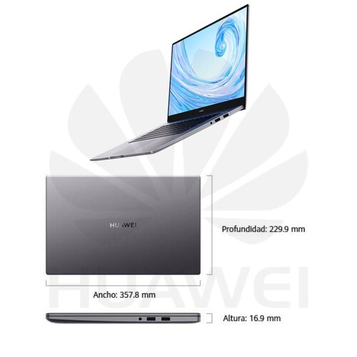 Laptop Huawei MateBook D15 15.6" Intel Core i5 10210U Disco duro 512 GB SSD Ram 16 GB Windows 10 Home Color Gris