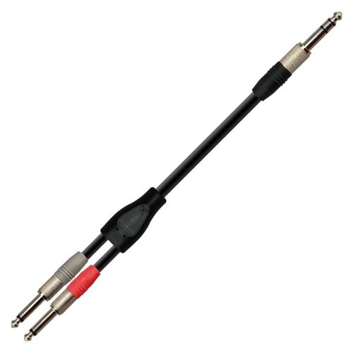 Cable para audio XSS SC138 Negro 6.3x2 Mono a 1 Plug Mono