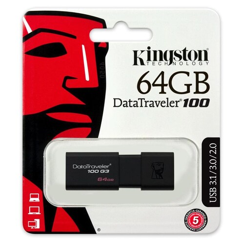MEMORIA USB 3.0 64 GB KINGSTON 100 G3