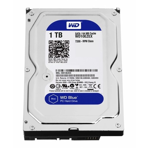 DISCO DURO INTERNO WESTERN DIGITAL DE 1TB / BLUE / 7200 RPM / SATA 3 / WD10EZEX