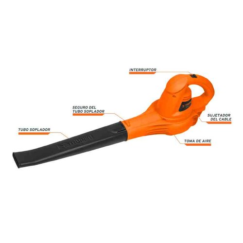 Sopladora De Hojas Para Jardin Eléctrica De 960 W Silenciosa
