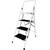 Escalera Escalerilla Tubular tipo Tijera de Acero Plegable 4 Peldaños-Escalones , Uso Domestico-Casa Negocio Papeleria Jardín Pretul ESTU-4P 