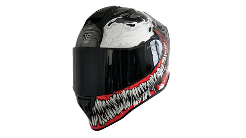 TAFF CascoTaff Kroon Shadow para Moto Calle Pista Certificado Mica Humo Negro