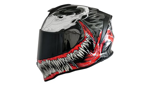 TAFF CascoTaff Kroon Shadow para Moto Calle Pista Certificado Mica Humo Negro