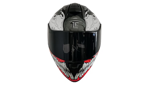 TAFF CascoTaff Kroon Shadow para Moto Calle Pista Certificado Mica Humo Negro