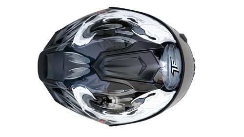 TAFF CascoTaff Kroon Shadow para Moto Calle Pista Certificado Mica Humo Negro
