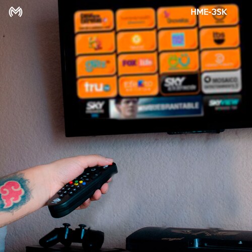 Control Remoto  Universal 2 en 1 para Pantallas y TV Satelital Compatible con Sky / Master / HME-3SK
