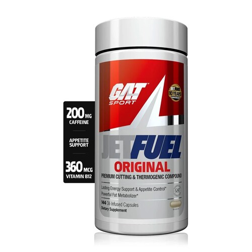 Termogenico Quemador Gat JetFuel Original 144 Caps. 48 Serv.