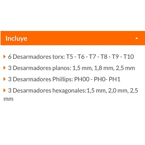 Juego de 15 Desarmadores de Cruz-Hexagonales-Planos Largos de Precisión Ideal Para Electronica JOY-15L Truper 