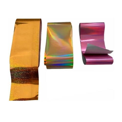 10 Foil Diseños Para Decoracion De Uñas Dorados Y Plata surtido