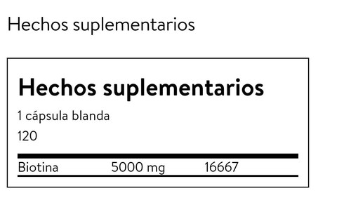 Biotina 5000mcg