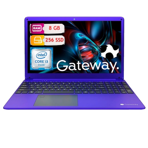 Laptop Notebook GATEWAY 256GB SSD / 8GB Intel core I3 15.6"- Morado + Mouse + Base