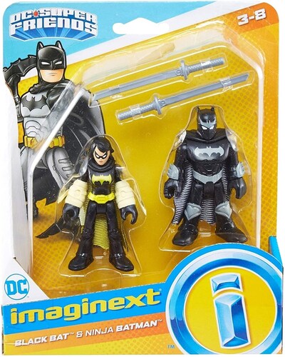 Fisher-Price Imaginext DC Super Friends, Black Bat y Ninja Batman  Coleccionable Niños