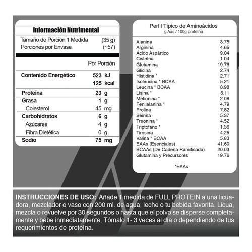 Proteina Meta Nutrition Full Protein 4.4 Lbs. 57 Serv. - Power Chocolate