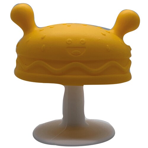 Muelle14 - Mordedor de juguete relajante supersuave de silicona para bebé (Amarillo)